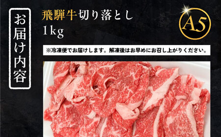 飛騨牛 切り落とし肉 A5ランク 1kg【配送不可地域：離島】【1344018】