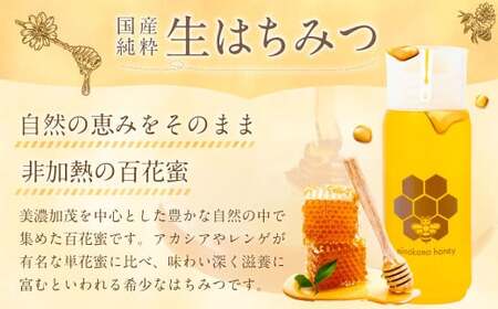 【3ヶ月定期便】国産 無添加 MINOKAMO HONEY はちみつ 1本（200g）×3回 ｜ 藤井養蜂 蜂蜜 ハニー 非加熱 純粋 百花蜜 定期便 岐阜