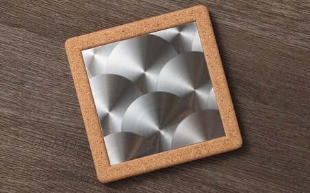MIHIKARI End material -Coaster 1枚入り | コースター 雑貨 インテリア ステンレス コルク おしゃれ 贈り物 ギフト