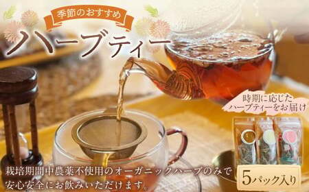 【ハーブ専門店】季節のお薦めハーブティー（5パック入り） | お茶 茶 ハーブティー ハーブ ブレンド ティーバック 自家農園