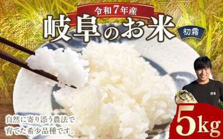 ＜先行予約＞令和7年産 岐阜のお米 ハツシモ 初霜 5kg お米 米 コメ こめ 白米 精米 白ご飯 ご飯 岐阜県 美濃加茂市 【2025年11月下旬～2026年3月下旬 発送予定】