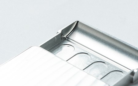 ジュラルミン 名刺 ケース (ウェーブボーダー シルバー)  | 美光技研 名刺入れ ビジネス M66S10