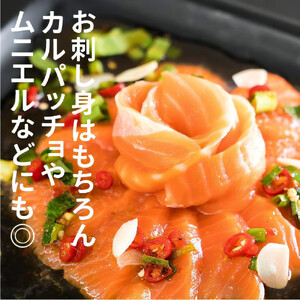 《先行予約》北海道大雪サーモン刺身用450g（約150g×3個程度）| サーモン