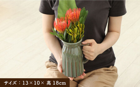 【美濃焼】 ピッチャー型フラワーベース　＜モノトーンマットカラー＞ 3色から選べる【金新製陶所】雑貨 花瓶 インテリア 一輪挿し 花器 花入れ フラワーベース 陶器  かわいい おしゃれ くすみ モノトーン 選べるカラー 選べる 白 ホワイト グレー ブラウン マット プレゼント ギフト 新生活 新居 新築 送料無料[MDG025]