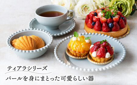 【美濃焼】ティアラ ティーカップ＆ソーサー アッシュグレー 2客セット【Primitive陶舎花＊花】食器 皿 コーヒーカップ プレート ティータイム 写真映え 洋風 ヨーロッパ風 カフェ風 かわいい おしゃれ [MFZ015]