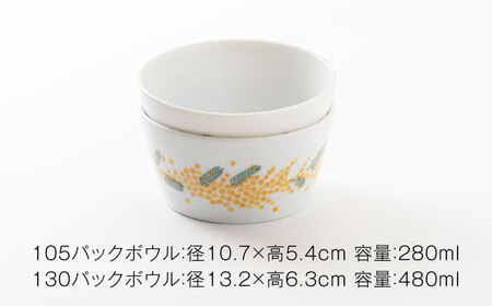 美濃焼】PLANTAREE-mimosa- パックボウル 10組セット（2サイズ×3個 蓋4枚付）【みのる陶器】美濃焼 セット 保存 保管 容器 食器  おしゃれ キッチン用品 国産 陶器 中鉢 取り鉢 煮物鉢 副菜鉢 ボール マルチボウル スープボウル デザートボウル シリアルボウル 北欧 カフェ  ...