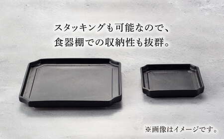 【美濃焼】隅切 プレート 16cm・10cm 2サイズ4点セット イラボベージュ×イラボトルコ【一洋陶園】食器 皿 プレート スクエアプレート 角皿 小皿 取り皿 ケーキ皿 シャビー ベージュ エクリュ ベージュ エクリュ 送料無料[MFQ003]