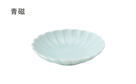 【美濃焼】菊型 取り皿 4色 セット【大東亜窯業】 食器 皿 プレート デザート 取皿 シンプル ホワイト ブルー 白 青 セット [MAG089]