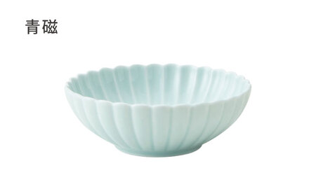 【美濃焼】菊型 取り鉢 4色セット【大東亜窯業】 食器 鉢 ボウル デザート サラダ スープ サラダボウル シンプル ホワイト ブルー 白 青 セット [MAG090]