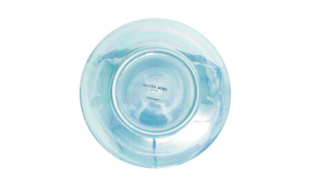 【美濃焼】ボナペティ8プレート　宙瓷【RYOTA AOKI POTTERY/青木良太】陶芸家 青木良太 大皿 インテリア 雑貨 食器 パスタ皿 メインディッシュ 芸術 美術品 高級感 ブルー 青 水色 おしゃれ 送料無料 [MCH323]