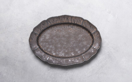 【美濃焼】Rin花 24cmオーバルプレート2点セット（ﾌｫﾝｾ）【Felice-フェリーチェ-藤田陶器】[MBX067]