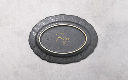 【美濃焼】Rin花 24cmオーバルプレート2点セット（ﾌｫﾝｾ）【Felice-フェリーチェ-藤田陶器】[MBX067]