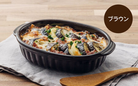 【美濃焼】楕円型でおしゃれなグラタン皿 19cm ネイビー グレー ブラウン 3色セット 【うつわやさん−カネ忠】 グラタン オーブン 耐熱[MBO059]