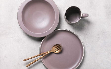 【美濃焼】Nudie プレート・ボウル・マグカップ3点セット（ライラック）【Felice-フェリーチェ-藤田陶器】[MBX099]