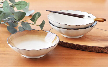 色が選べる 【美濃焼】 透明十草 深皿 中鉢 取皿 6点セット　【見谷陶器】 和食器 取り皿 器[MCG038]