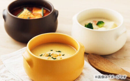 【美濃焼】直火OK 耐熱スープボウル アイボリー 3点セット【うつわやさん?カネ忠】[MBO067]