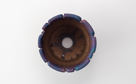 【美濃焼】匠の亀裂 プランター 4号サイズ ゴールドブルー【角山製陶所】観葉植物 鉢植え プランター 多肉植物 雑貨 インテリア ガーデニング 陶器 窯変 宇宙 金色 ゴールド 青色 ブルー シック 大人 送料無料 [MCS021]