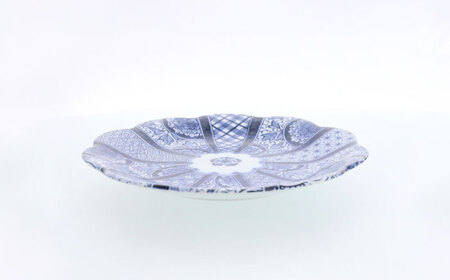 【美濃焼】紺青華 8.0皿 大皿 4枚セット 【カネ定製陶】 和食器 プレート ブルー[MEI007]