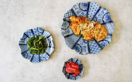 【美濃焼】紺青華シリーズ 6点セット【カネ定製陶】和食器 プレート ブルー[MEI011]