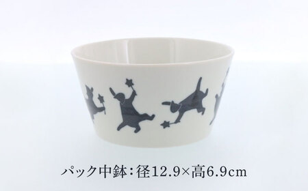 【美濃焼】帰ってきた ねこまるけ kaettekita NEKO-marche 反らし型 パック小鉢 ヨルオドル ＆ パック中鉢 アサオドル 2種×各4点 8点セット【カネ定製陶】[MEI040]