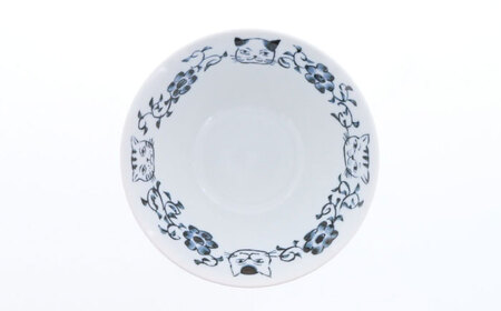 【美濃焼】帰ってきた ねこまるけ kaettekita NEKO-marche 反らし型 7.0鉢 ヒゲボタン 4点セット【カネ定製陶】[MEI047]