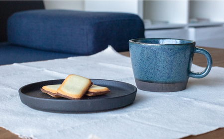 【美濃焼】プラネットコーヒーカップ・プレート ペア 海王星 4点セット【竜山窯】マグ ペアカップ カップ[MFR017]