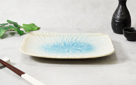 【美濃焼】雫 しずく 彫十草 焼物皿 4枚セット【カネ定製陶】[MEI097]