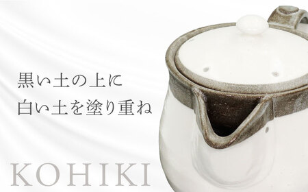 【美濃焼】 粉引 ティーポット 【不動窯】ポット 急須 お茶 紅茶 [MAR050]