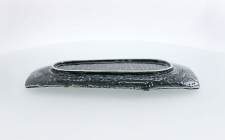 【美濃焼】黒部 ちぎり型 焼物皿 2枚セット【カネ定製陶】[MEI130]