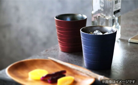 【美濃焼】ロックカップ ガレナシルバー【二幸】焼酎 コップ 陶器[MCZ123]