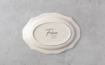 【美濃焼】fiorire-フィオリーレ-オーバルプレート 2枚セット（ivory×black）【Felice-フェリーチェ-藤田陶器】 皿 楕円皿 食器 [MBX112]