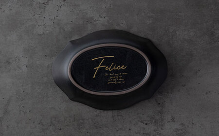 【美濃焼】fiorire-フィオリーレ-オーバルボウル3点セット（black）【Felice-フェリーチェ-藤田陶器】 皿 楕円皿 食器 [MBX120]