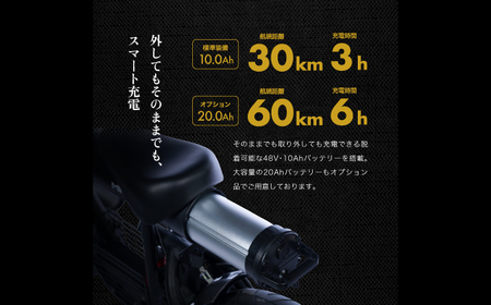 【原付一種】電動バイク COSWHEEL MIRAI S スカイグレー【Acalie】　バイク 自転車 電動[MGS001-3]