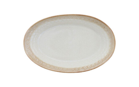 【美濃焼】スモークリース 印花型 楕円鉢 2点セット ブラウン【カネ定製陶】[MEI206-2]