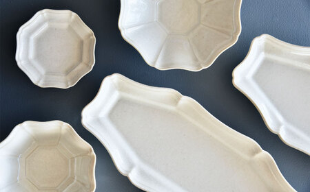 【美濃焼】八華-Hachika- 一汁三菜セット アイボリー【Felice-フェリーチェ-藤田陶器】食器 皿 茶碗 おしゃれ[MBX189]