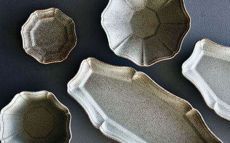 【美濃焼】八華-Hachika- 一汁三菜セット ロックグレー【Felice-フェリーチェ-藤田陶器】食器 皿 茶碗 おしゃれ[MBX191]