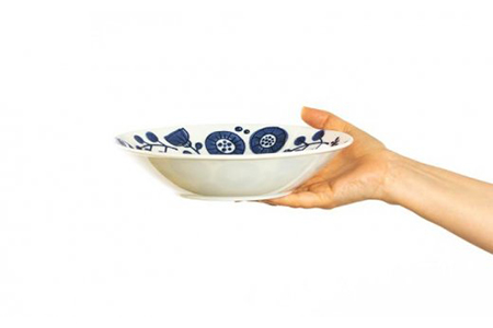 【美濃焼】メランコリコ北欧調 パスタカレー皿4枚セット【陶土う庵】（1005-0122）食器 深皿 プレート パスタ皿 カレー皿 メインディッシュ ランチ ディナー 花柄 北欧風 レンジ対応 食洗機対応 送料無料 [MBY001]