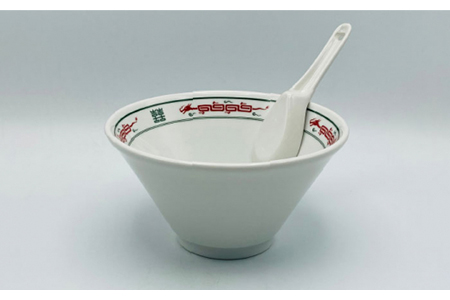 美濃焼】Re：th らいもん龍どんぶり（白）とレンゲセット【本郷】食器