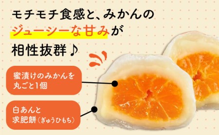 ＜ジューシーでモチモチ＞丸ごとみかん大福（20個入り）【虎渓渡辺製菓】和菓子 大福 餅 みかん 丸ごと まるごと 白あん おやつ スイーツ デザート おもてなし もちもち 冷凍 贈り物 ギフト 贈答 送料無料 [MCM008]