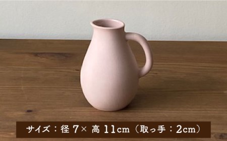 【美濃焼】piccola(ピッコラ) 一輪挿し pitcher(ピッチャー) ピンク 【金新製陶所】インテリア 雑貨 花瓶 一輪挿し お花 コンパクト ピンク 桃 写真映え かわいい シンプル おしゃれ ギフト プレゼント 贈り物 送料無料 [MDG002]