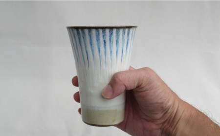 【美濃焼】「Ti」フリーカップ＆お皿 4点セット（塗分）【鈴木陶苑】食器 小皿 プレート コップ 取り皿 薬味皿 おつまみ皿 晩酌 ブルー 青 陶器 土物 おしゃれ レンジ対応 食洗機対応 送料無料 [MAU015]