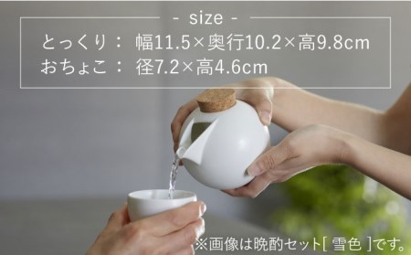 【美濃焼】BeakBowlセット（薄墨色）化粧箱入り【城山製陶所】食器 酒器 徳利 おちょこ お猪口 盃 杯 冷酒 日本酒 晩酌 食洗器対応 かわいい おしゃれ スタイリッシュ セット 贈り物 プレゼント 箱入り モノトーン グレー 送料無料[MCK026]