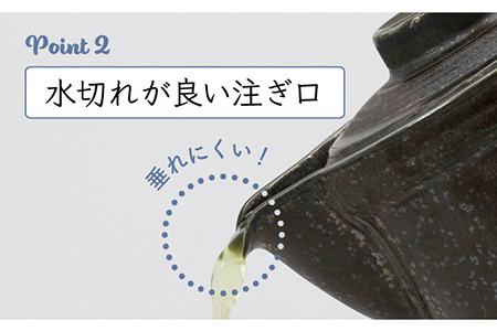 【美濃焼】窯変銀天目 ワイドポット（黒）【丸藤藤田陶器】食器 茶器 急須 ティーポット お茶 緑茶 ティータイム ブラック 黒 シンプル おしゃれ 美濃焼 日本製 送料無料 [MED003]