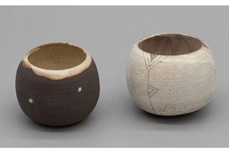 【美濃焼】ゆらゆらカップ ペアセット【桂山窯】食器 美濃焼  手作り 酒器 湯呑み 晩酌 日本製 おしゃれ かわいい コップ セット レンジ対応 食洗機対応 送料無料[MEO001]