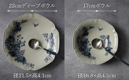 美濃焼】Blue Rose 食器 5点セット【Felice-フェリーチェ-藤田陶器】皿