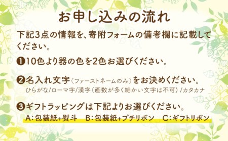 【美濃焼】＼職人が手描きで名入れ／オリジナル スープカップ ペアセット【サチスタイル】食器 スープカップ 選べる 名入れ オリジナル プレゼント かわいい ギフト 贈り物 新生活 送料無料 [MEW002]