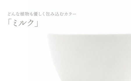 【美濃焼】ミルク Plant Hunter Pot【RYOTA AOKI POTTERY/青木良太】/ 陶芸家 プランター インテリア 雑貨 植木鉢 ホワイト 白 芸術 美術品 高級感 おしゃれ 送料無料 [MCH293]