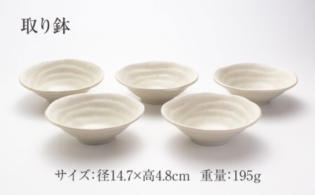 【美濃焼】石目 取皿 取鉢 10点 伊賀（白）【山銀深萱商店】食器 プレート ボウル ケーキ皿 副菜鉢 サラダボウル デザートボウル 家族 おもてなし パーティ 美濃焼 日本製 レンジ対応 食洗機対応 送料無料 [MEZ004]