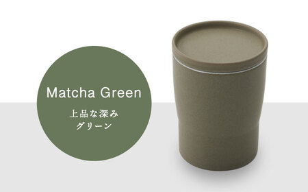 【美濃焼】StackStock なごみの色目（Matte）カップ/プレート S 4点 セット　Matcha Green × Sesame Gray【城山製陶所】食器 小皿 コップ デザートカップ 湯呑 豆皿 醤油皿 薬味皿 インテリア アクセサリートレイ スタッキング グリーン グレー 緑 灰 磁器 シンプル おしゃれ レンジ対応 食洗機対応 送料無料 [MCK032]