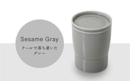 【美濃焼】StackStock なごみの色目（Gloss）カップ/プレートS 4点 セット Azuki Brown × Sesame Gray【城山製陶所】食器 小皿 コップ デザートカップ 湯呑 豆皿 醤油皿 薬味皿 インテリア アクセサリートレイ スタッキング ブラウン グレー 茶 灰 磁器 シンプル おしゃれ レンジ対応 食洗機対応 送料無料[MCK053]